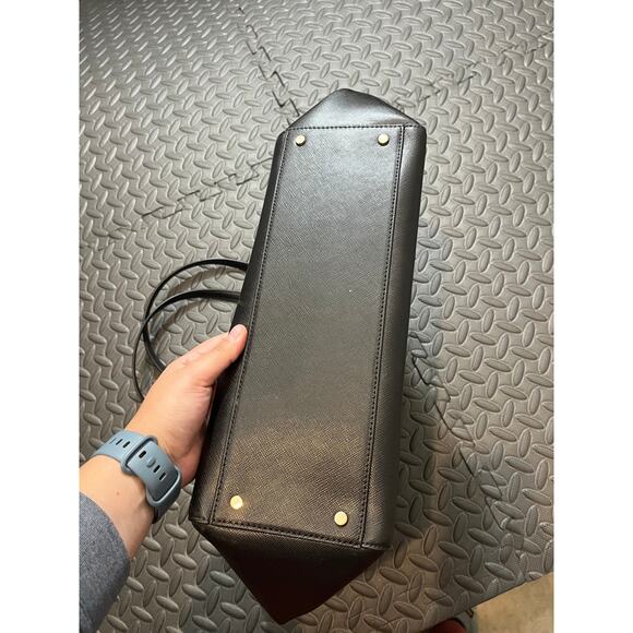 Kate Spade Staci BLACK Saffiano Leather Tote Bag Purse Handbag Computer Travel - Picture 7 of 13